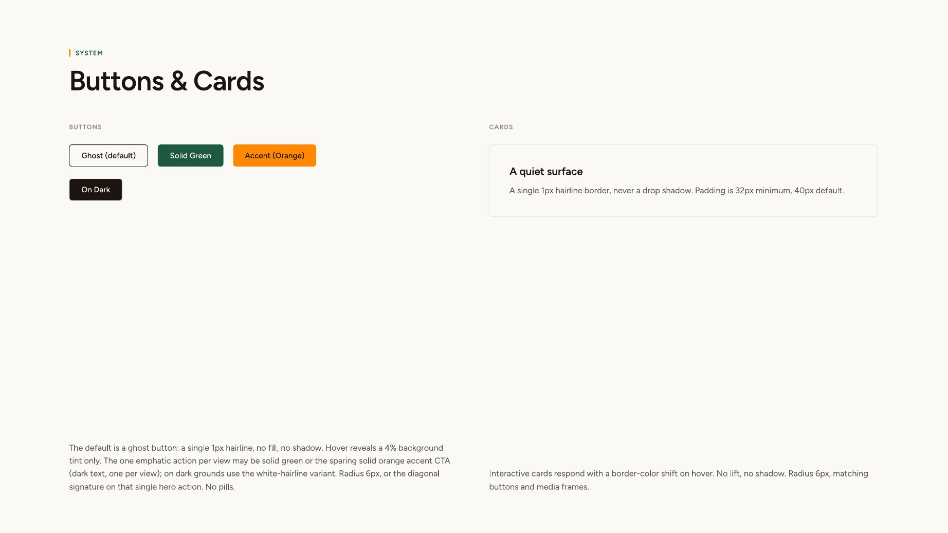 Buttons Cards